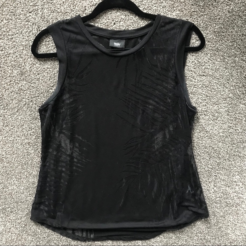 Sheer black sleeveless top from Mossimo